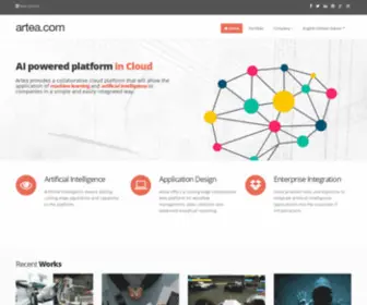 Artea.com(Azienda di intelligenza artificiale e machine learning a Milano) Screenshot