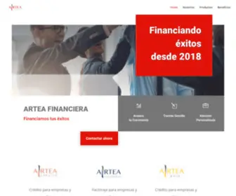 Arteafinanciera.com(Artea Financiera) Screenshot