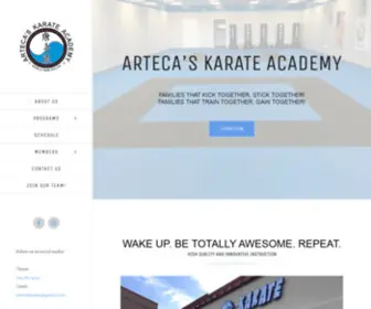 Artecaskarate.com(Arteca's Karate Academy) Screenshot