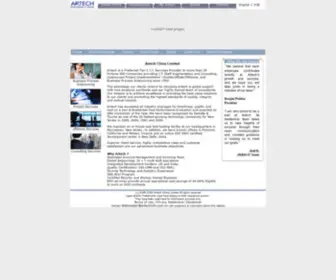 Artechinfo.com.cn(Artech Infosystems Pvt Ltd (Artech India)) Screenshot