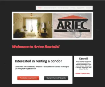 Artecrentals.com(Rent a Condo in Old Irving Park (Chicago) Screenshot