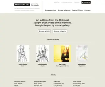 Arteditions.org(The artspace for contemporary art editions) Screenshot