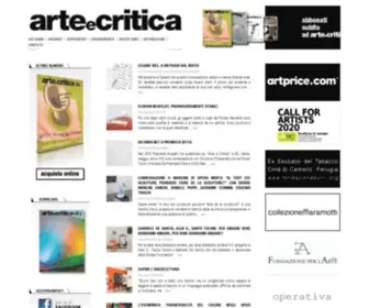Arteecritica.it(ARTE e CRITICA rivista di critica d'arte contemporanea online) Screenshot