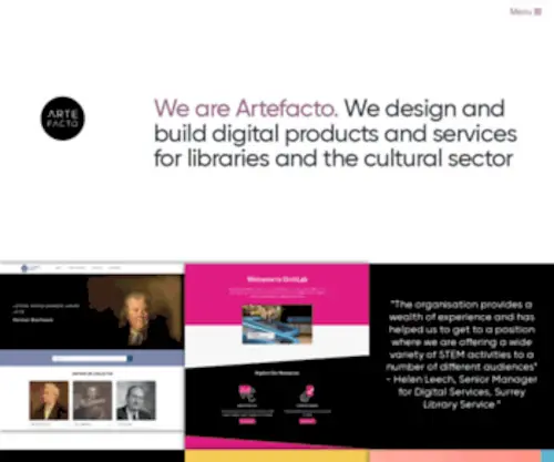 Artefacto.org.uk(Artefacto) Screenshot