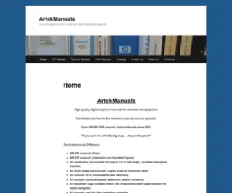 Artekmanuals.com(Your one stop shop for out of print test equipment manuals) Screenshot