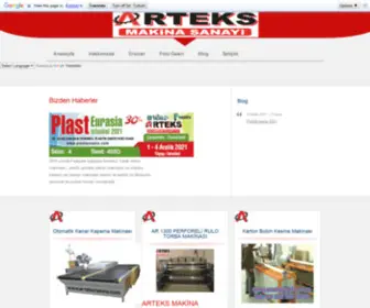 Arteksmakina.com(I Otomatik Yatak Kenar Kapama Makinas) Screenshot