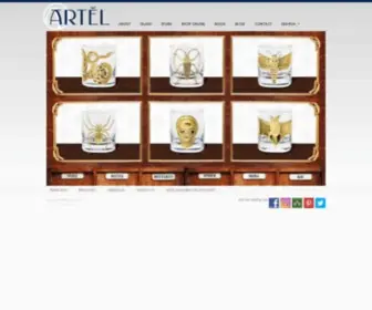 Artelglass.com(ARTĚL Glass) Screenshot