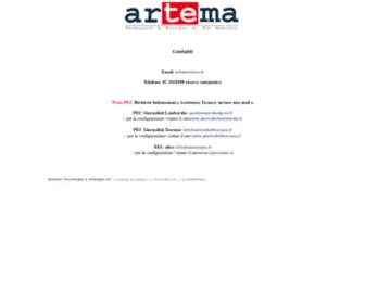 Artema.it(Artema Tecnologie e Sviluppo srl) Screenshot