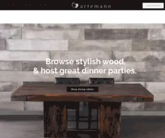 Artemano.ca(Artemano ► Meuble en bois et accessoires exotiques Modern Solid Wood Furniture Inspired by Nature) Screenshot