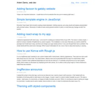 Artemdemo.com(Artem Demo) Screenshot