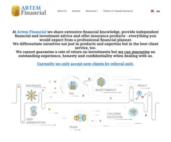 Artemfinancial.ca(Artem Financial LTD) Screenshot