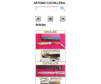 Artemis-Cuchilleria.com(Tienda Virtual desde 2002) Screenshot