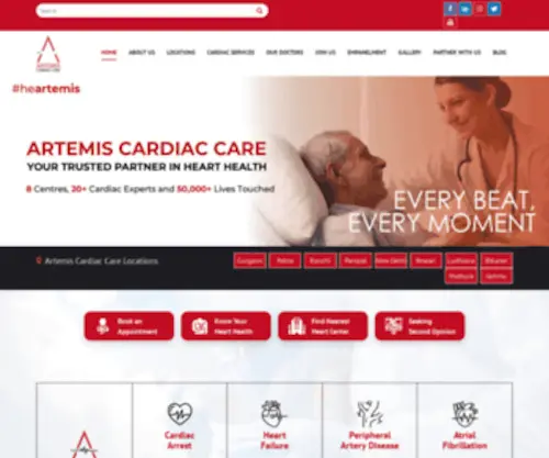 Artemiscardiac.com(Artemis Cardiac Care Artemis Heart Centre) Screenshot