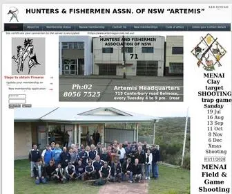 Artemisgunclub.net.au(Shooting club Artemis Gun Club A Self) Screenshot