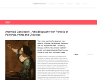 Artemisiagentileschi.org(Artemisia Gentileschi Paintings) Screenshot