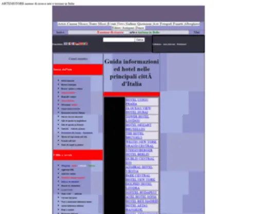 Artemotore.com(ARTEMOTORE motore di ricerca arte e turismo in Italia) Screenshot