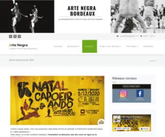 Artenegra.fr(Capoeira Arte Negra Bordeaux) Screenshot