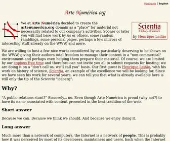 Artenumerica.org(Arte Numérica) Screenshot
