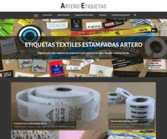 Arteroetiquetas.com(Impresión de etiquetas para ropa en Terrassa) Screenshot