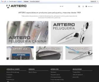 Arteroshop.com(We are specialists in grooming supplies) Screenshot