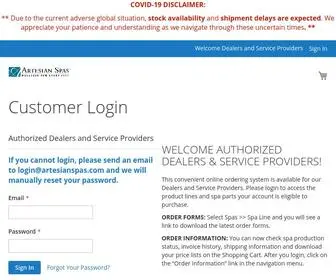 Artesianspas-Dealer.com Screenshot