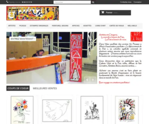 Artetpaix.net(Galerie l'Art et la Paix) Screenshot