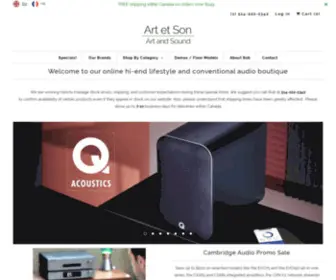 Artetson.ca(Stereo store and Headphones shop in Montreal. Art et Son) Screenshot