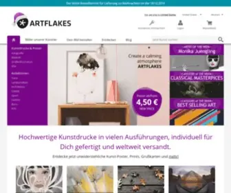 Artflakes.com(Poster, Kunstdrucke und Leinwandbilder bestellen bei ARTFLAKES) Screenshot