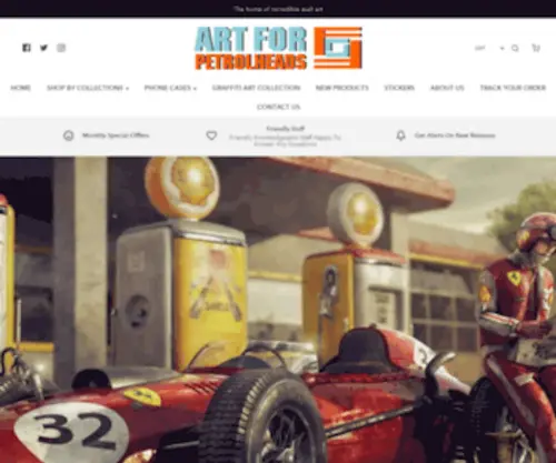 Artforpetrolheads.com(Art For Petrolheads) Screenshot