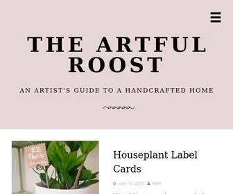 Artfulroost.com(An artist's guide to a handcrafted home) Screenshot