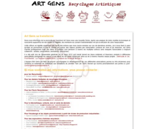 Artgens.net(Mêler sensibilisation à la problématique des déchets et pratique artisitque) Screenshot