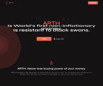 Arthcoin.com(Arth coin) Screenshot