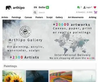 Arthipo.com(Arthipo Art Gallery) Screenshot