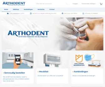 Arthodent.nl(De dentale groothandel sindsArthodent) Screenshot