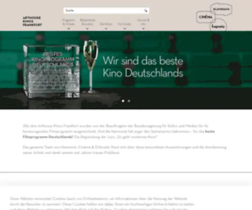 Arthouse-Kinos.de(Arthouse Kinos Frankfurt) Screenshot