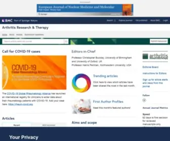 Arthritis-Research.com(Arthritis Research & Therapy) Screenshot