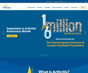 Arthritis.ca(Leading charitable funder of arthritis research whose vision) Screenshot