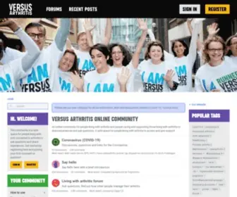 Arthritiscareforum.org.uk(Versus Arthritis Online Community) Screenshot