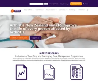 Arthritis.org.nz(Arthritis New Zealand) Screenshot