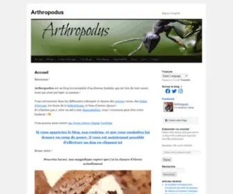 Arthropodus.com(Blog terrariophile) Screenshot