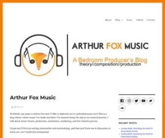 Arthurfoxmusic.com(Arthur Fox Music) Screenshot