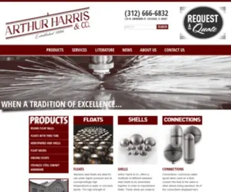 Arthurharris.com(Stainless Steel Float Balls) Screenshot