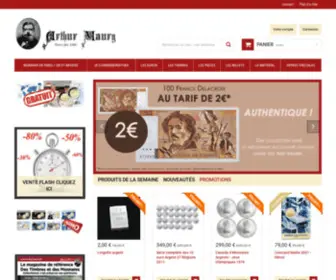 Arthurmaury.fr(Monnaies de collection) Screenshot