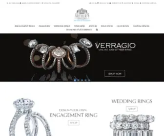 Arthursjewelers.com(Designer Engagement Rings & Fine Jewelry) Screenshot