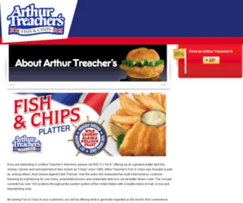 Arthurtreachersfranchising.com(Arthur Treacher's) Screenshot