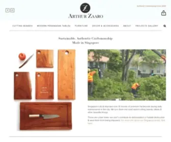 Arthurzaaro.com(ARTHUR ZAARO Sustainable Singapore sourced wood cutting & chopping boards) Screenshot