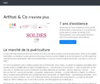 Arthusandco.com(Arthus And Co : puériculture et mode enfantin) Screenshot