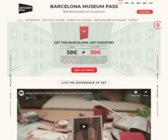 Articketbcn.org(Barcelona Museum Pass) Screenshot