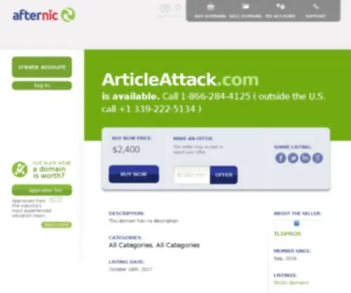 Articleattack.com(南昌谛氯信息科技有限公司) Screenshot