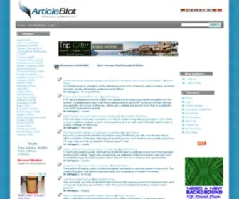 Articleblot.com(Articles Directory) Screenshot